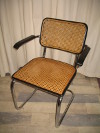 Cannage industriel avec jonc sur chaise Marcel Breuer (Bauhaus)