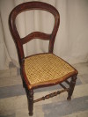 Chaise Louis-Philippe, cannage manuel ciré.